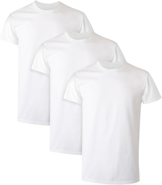 Hanes Mens Undershirt Packs, Stay-Tucked Soft Cotton Undershirts, Best Undershirts for Men, White/Black/Asstd Multipacks