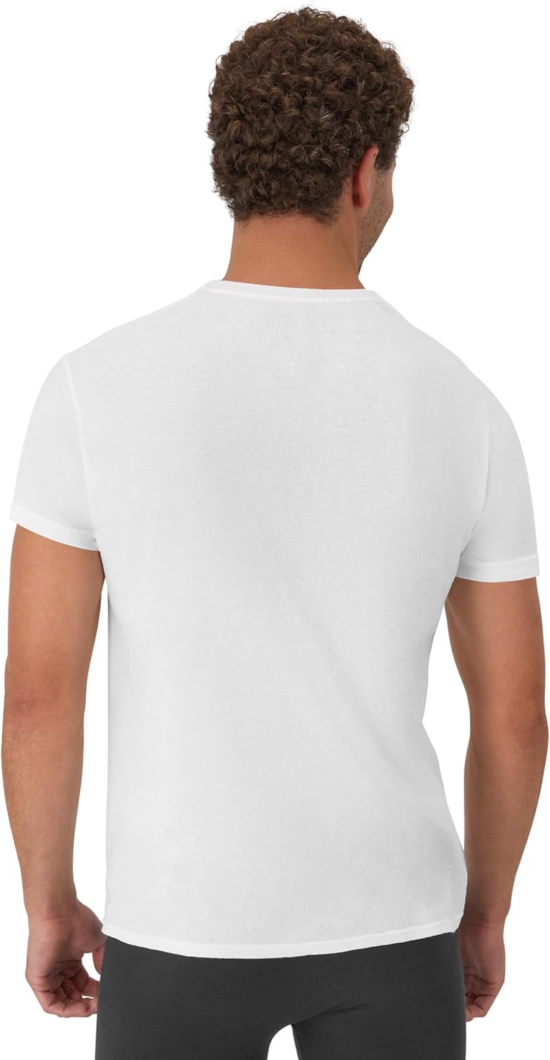 Hanes Mens Undershirt Packs, Stay-Tucked Soft Cotton Undershirts, Best Undershirts for Men, White/Black/Asstd Multipacks