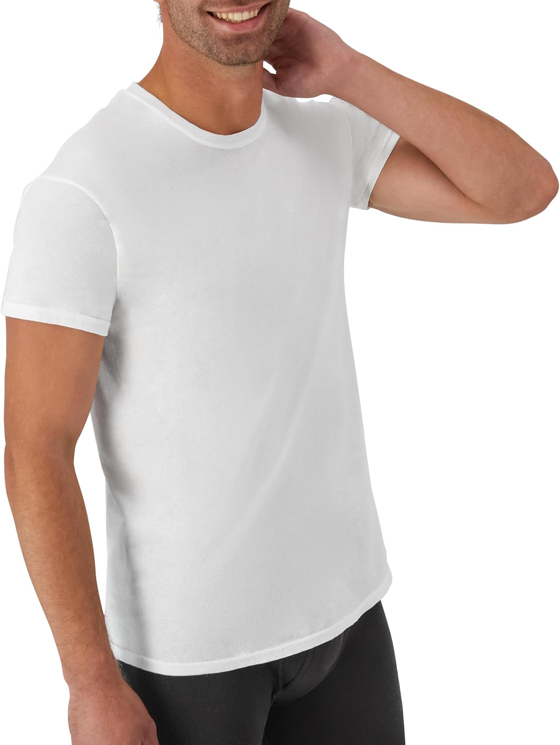 Hanes Mens Undershirt Packs, Stay-Tucked Soft Cotton Undershirts, Best Undershirts for Men, White/Black/Asstd Multipacks